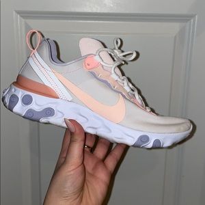Nike Element React Ivory & Coral/Lavender Sneakers